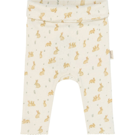 Petit Piao Eggnog Rabbit Aop Ppdio Højt Waist Leggings Pointelle Nb