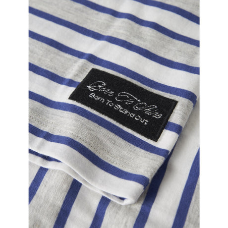 Name It Light Grey Melange Deep Ultramarine Nkmkristian Ss Nreg Topp Pb