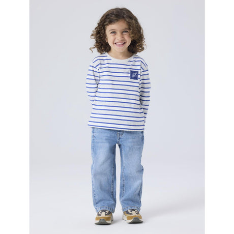 Name It Light Grey Melange Deep Ultramarine Nmmkristian Ls Nreg Topp Pb
