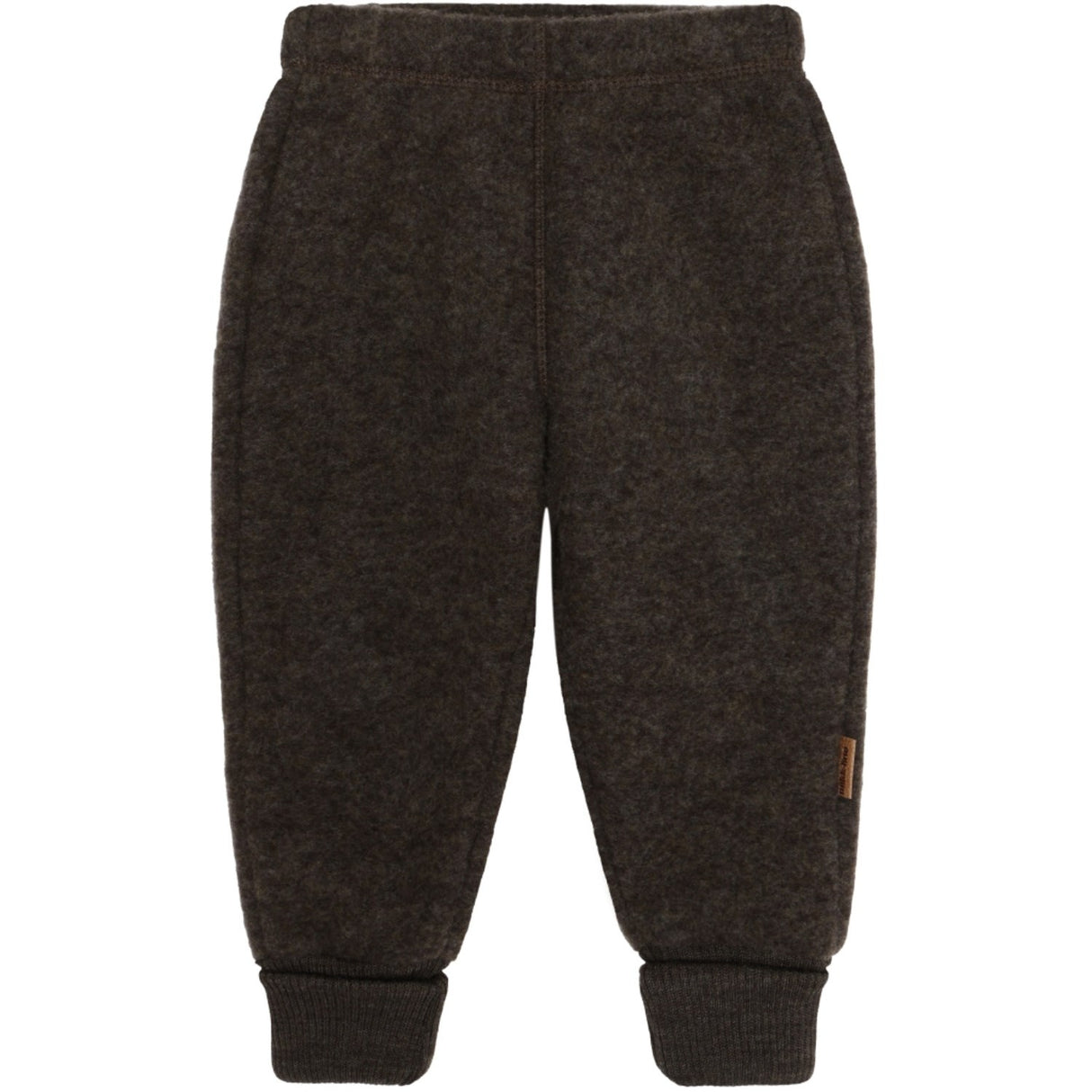 Mikk-Line Dark Brown Melange Ull Byxor
