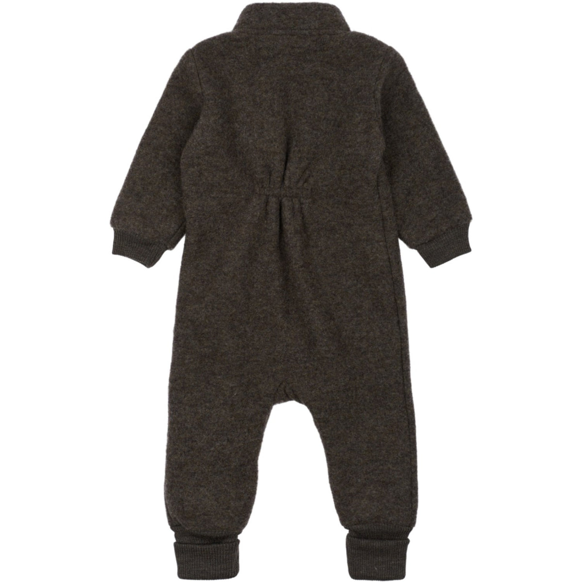 Mikk-Line Dark Brown Melange Ull Dräkt Med Rib