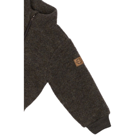 Mikk-Line Dark Brown Melange Ull Dräkt Med Rib