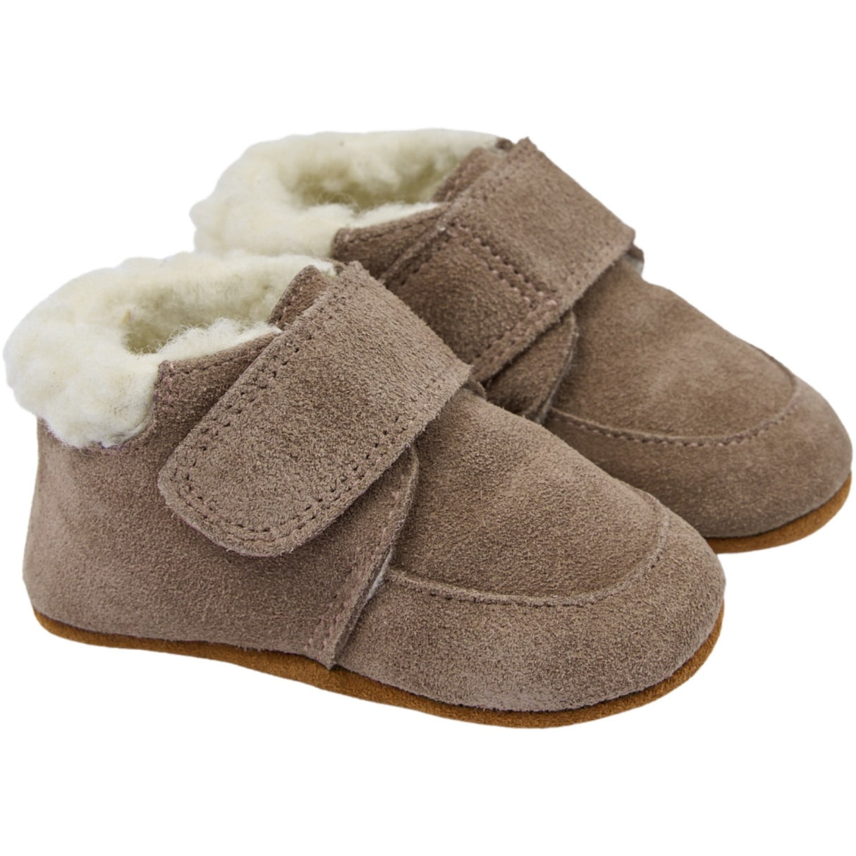 Pom Pom Taupe Beginners Kardborreband Shepherd
