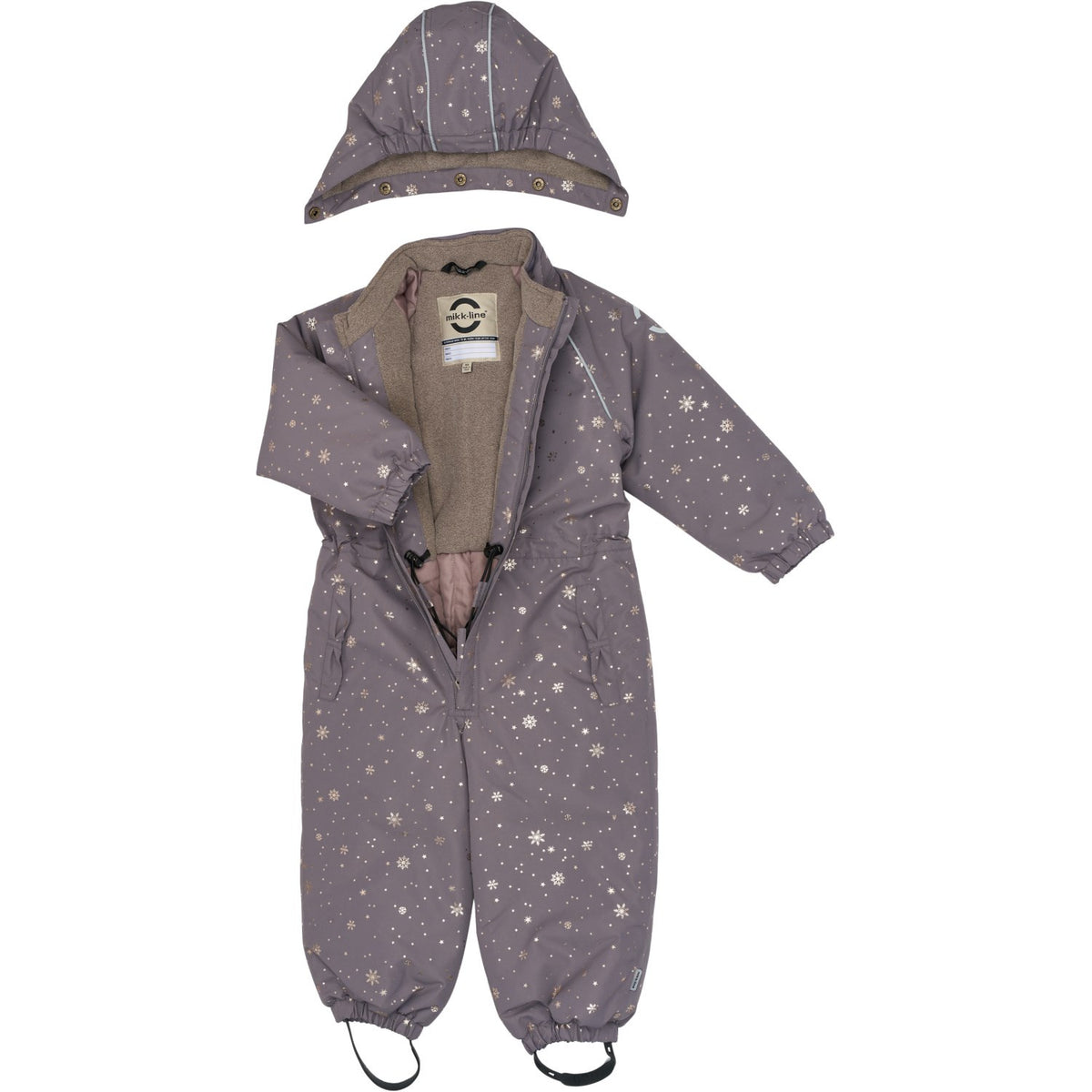 Mikk-Line Snowflake AOP Polyester Junior Dräkt - Glitter
