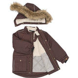 Mikk-Line Coffee Bean Twill Nylon Boy Parca