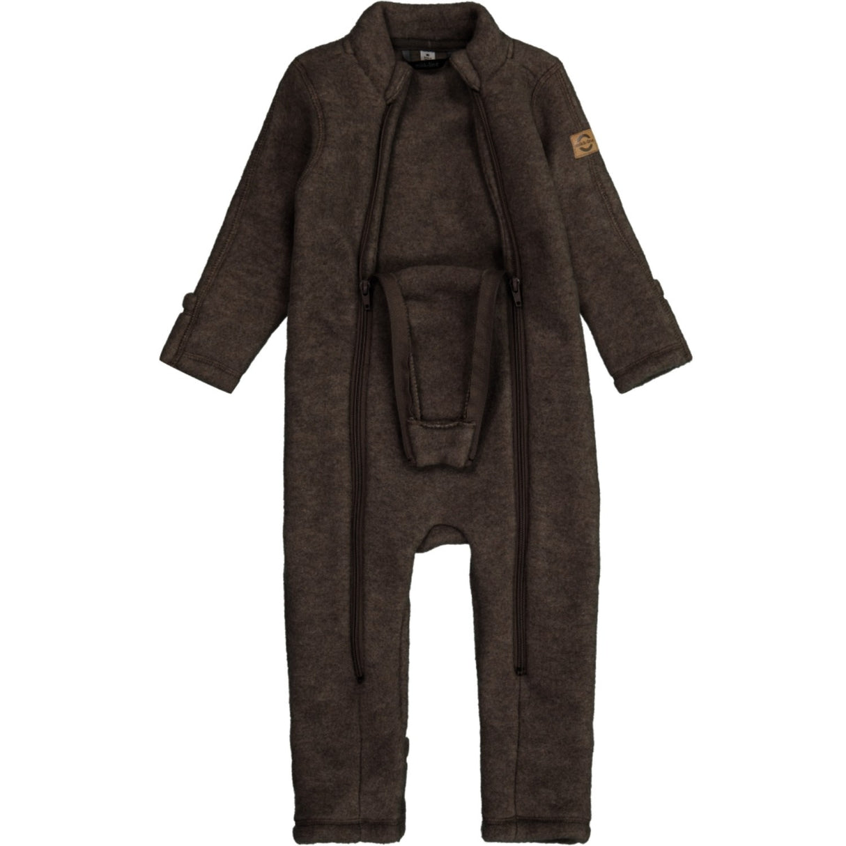 Mikk-Line Dark Brown Melange Ull Kostym