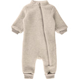 Mikk-Line Melange Offwhite Ull Dräkt Med Rib