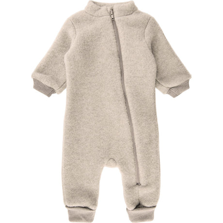 Mikk-Line Melange Offwhite Ull Dräkt Med Rib