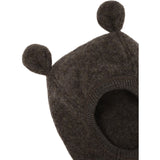 Mikk-Line Dark Brown Melange Ull Balaclava med öron