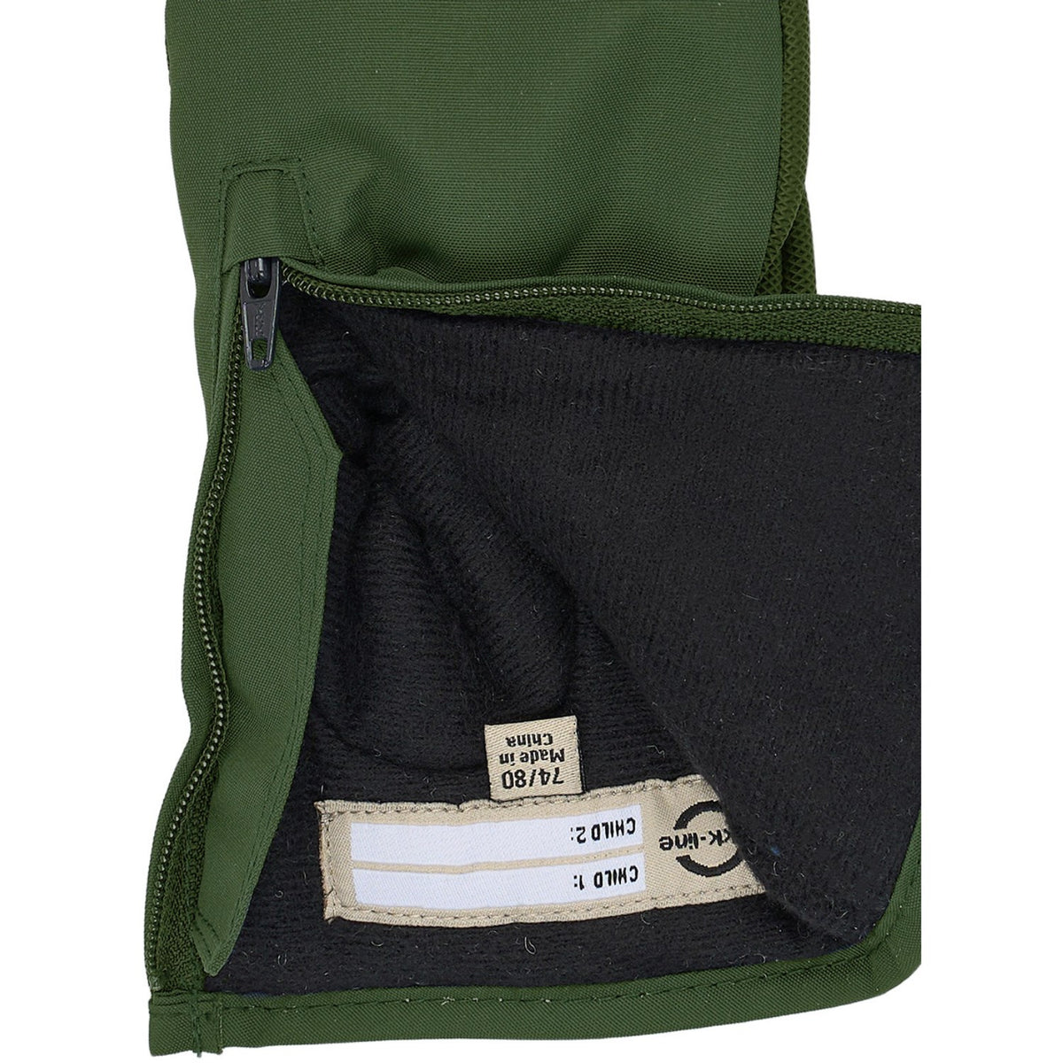 Mikk-Line Kombu Green Polyester Vantar Med Zip