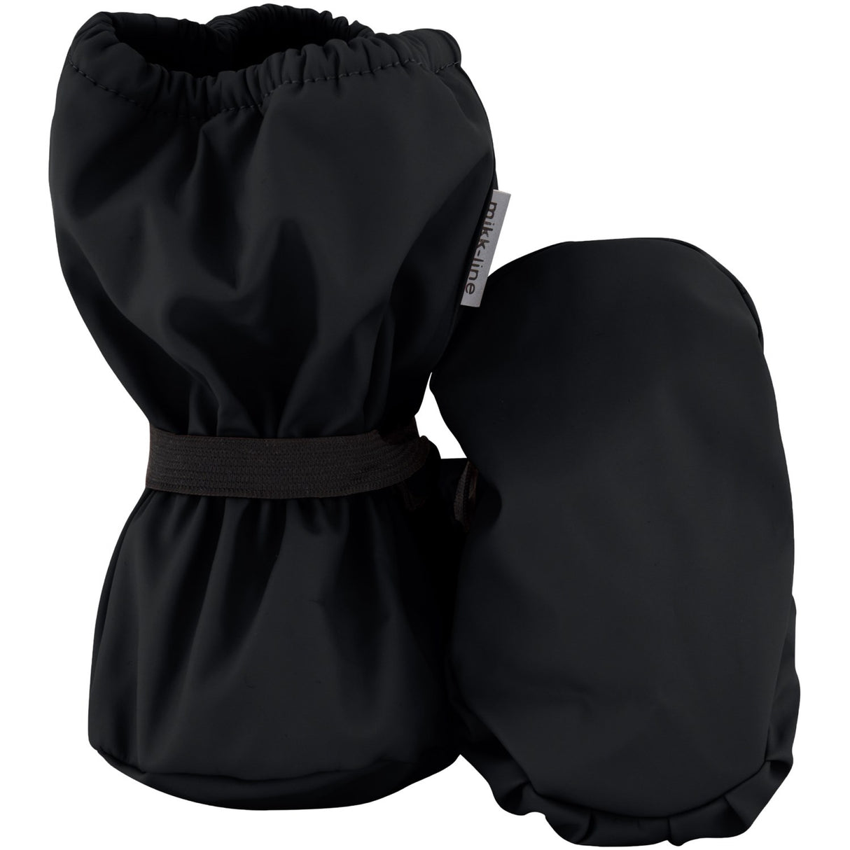 Mikk-Line Rain Footies m. Fleece Black