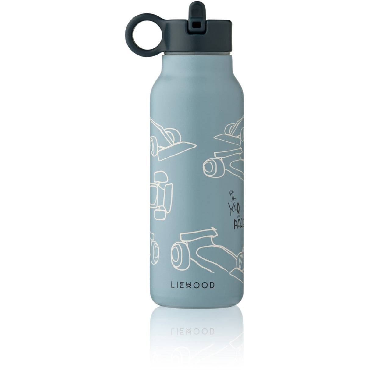 LIEWOOD Race Cars / Beach Blue Falk Water Flaska 350 Ml