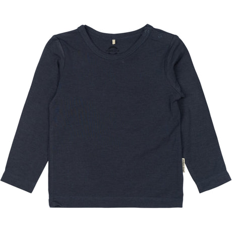 Mikk-Line Blue Nights Wool/Bamboo Ls Topp