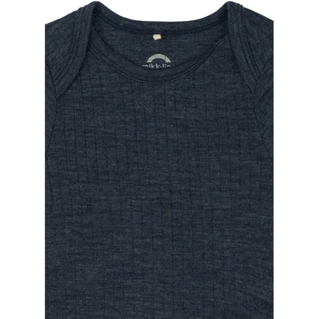 Mikk-Line Melange Blue Nights Merino Ull Ls Body