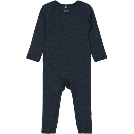 Mikk-Line Melange Blue Nights Merino Ull Ls Dräkt