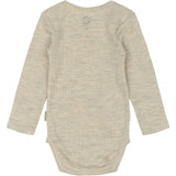 Mikk-Line Melange Offwhite Merino Ull Ls Body