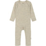 Mikk-Line Melange Offwhite Merino Ull Ls Dräkt