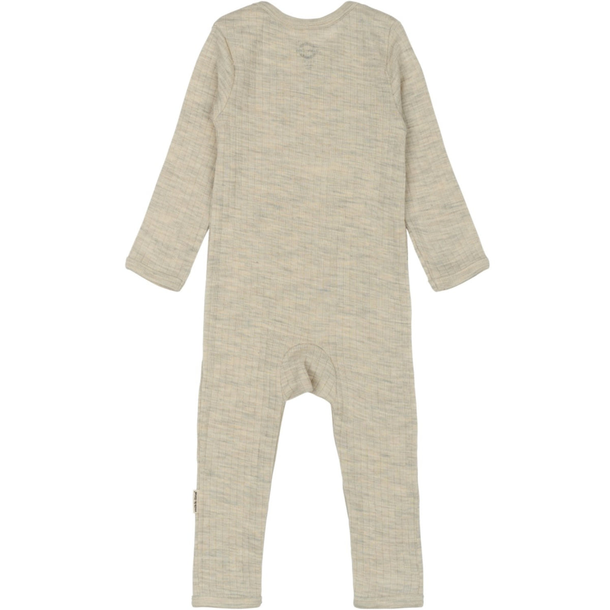 Mikk-Line Melange Offwhite Merino Ull Ls Dräkt