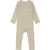Mikk-Line Melange Offwhite Merino Ull Ls Dräkt
