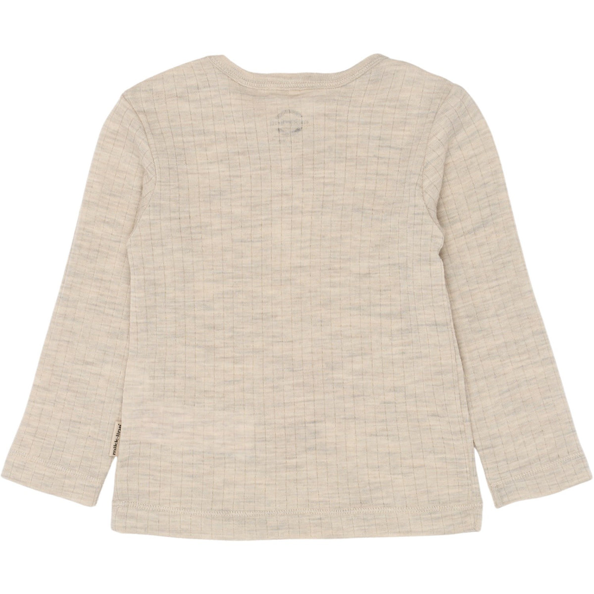 Mikk-Line Melange Offwhite Merino Ull Ls Topp