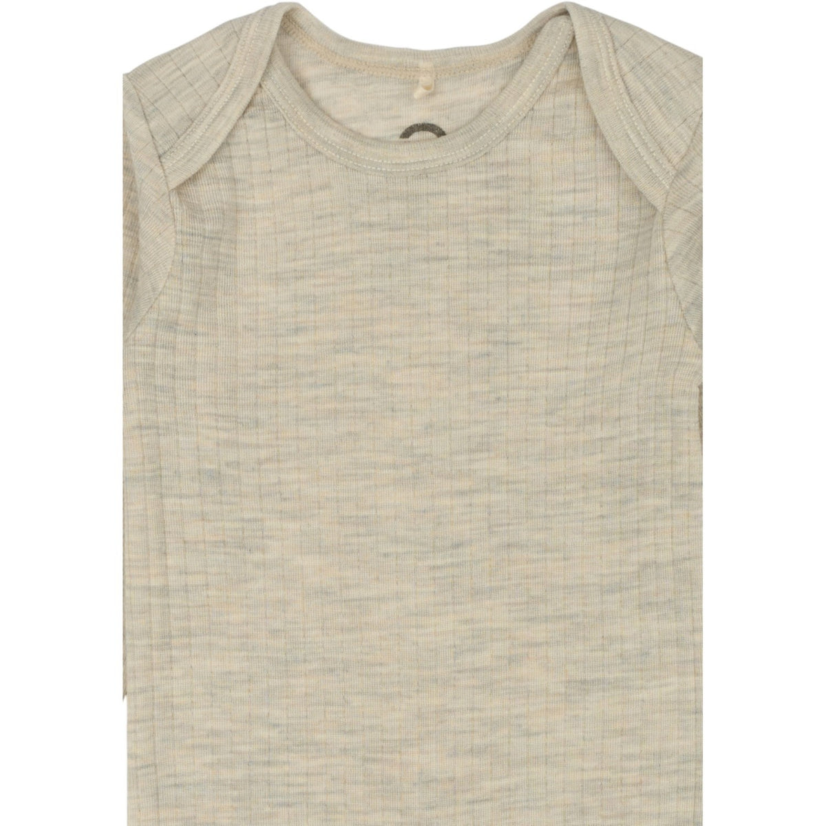 Mikk-Line Melange Offwhite Merino Ull Ls Dräkt