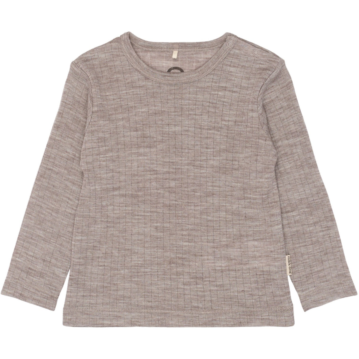 Mikk-Line Melange Denver Merino Ull Ls Topp