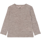 Mikk-Line Melange Denver Merino Ull Ls Topp