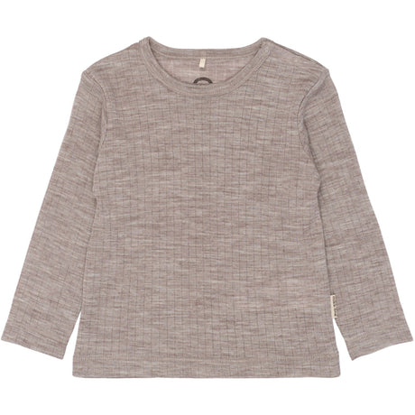 Mikk-Line Melange Denver Merino Ull Ls Topp