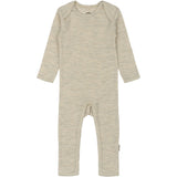 Mikk-Line Melange Offwhite Merino Ull Ls Dräkt