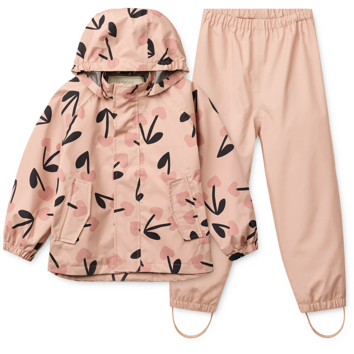 LIEWOOD Mega Cherry Heart/ Rosey Mix Pedia Regnkläder Sett