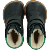Angulus Deep Teal/Grass Green Tex-Støvle Med Kardborreband