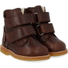 Angulus Dark Brown/Dark Brown Börjar Tex-Stövlar Med Kardborrebandlukning