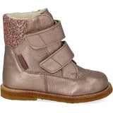 Angulus Rose Copper/Rose Glitter Tex-Støvle Med Glitter Og Kardborreband
