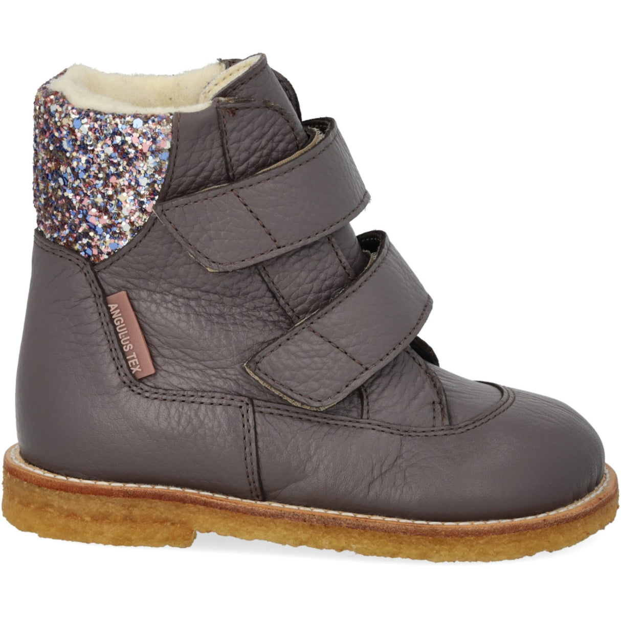 Angulus Lavender/Pastel Multi Glitter TEX Känga med Glitter och kardborreband