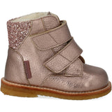 Angulus Rose Copper/Rose Glitter Tex-Støvle Med Glitter Og Kardborreband