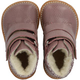Angulus Faded Rose/Blossom Glitter Tex-Støvle Med Glitter Og Kardborreband