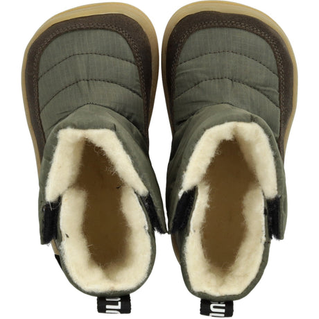 Angulus Olive/Forrest Recycled Ripstop Börjar Tex-Støvle Med Blødt Merino Uldfoer