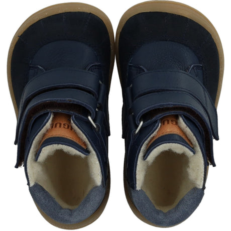 Angulus Navy/Tan/Blue Fog Börjar Tex-Støvle Med Kontraststikninger