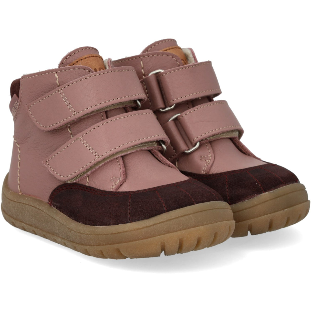 Angulus Aubergine/Faded Rose/Tan Börjar Tex-Støvle Med Kontraststikninger