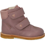 Angulus Faded Rose/Rose Copper/Faded Rose Tex-Støvle Med Funklende Glitterhjerter