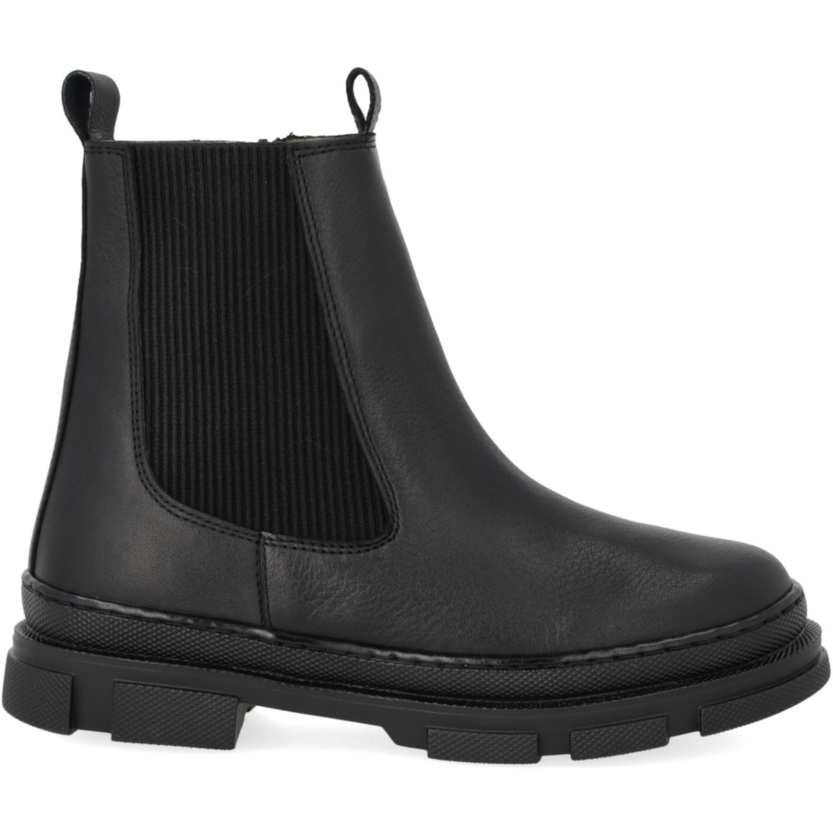 Angulus Black/Black Støvle Med Elastik Og Dragkedja