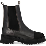 Angulus Black/Black Shine/Black Elastic Chelsea Stövlar Med Tådetalje