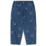 Konges Sløjd Ma Grande Cerise Denim Magot Frill Byxor Gots