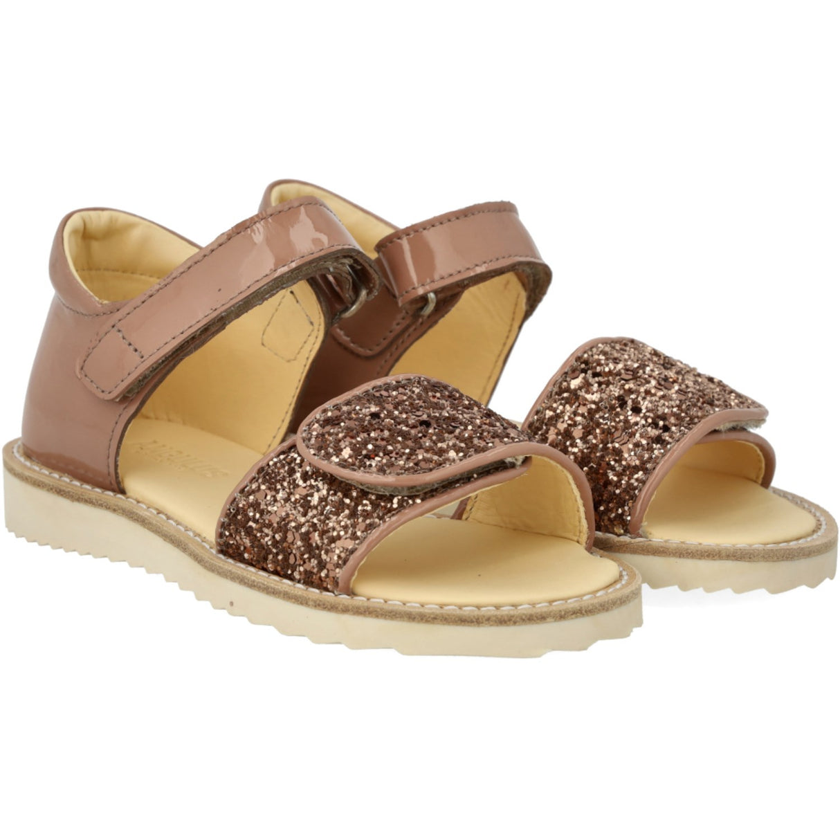 Angulus Clay/Clay Glitter Sandal Med Funklende Glitterdetalje