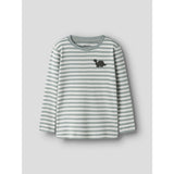 Name It Green Milieu Dinosaur Nmmvilly Ls Slim Topp Noos