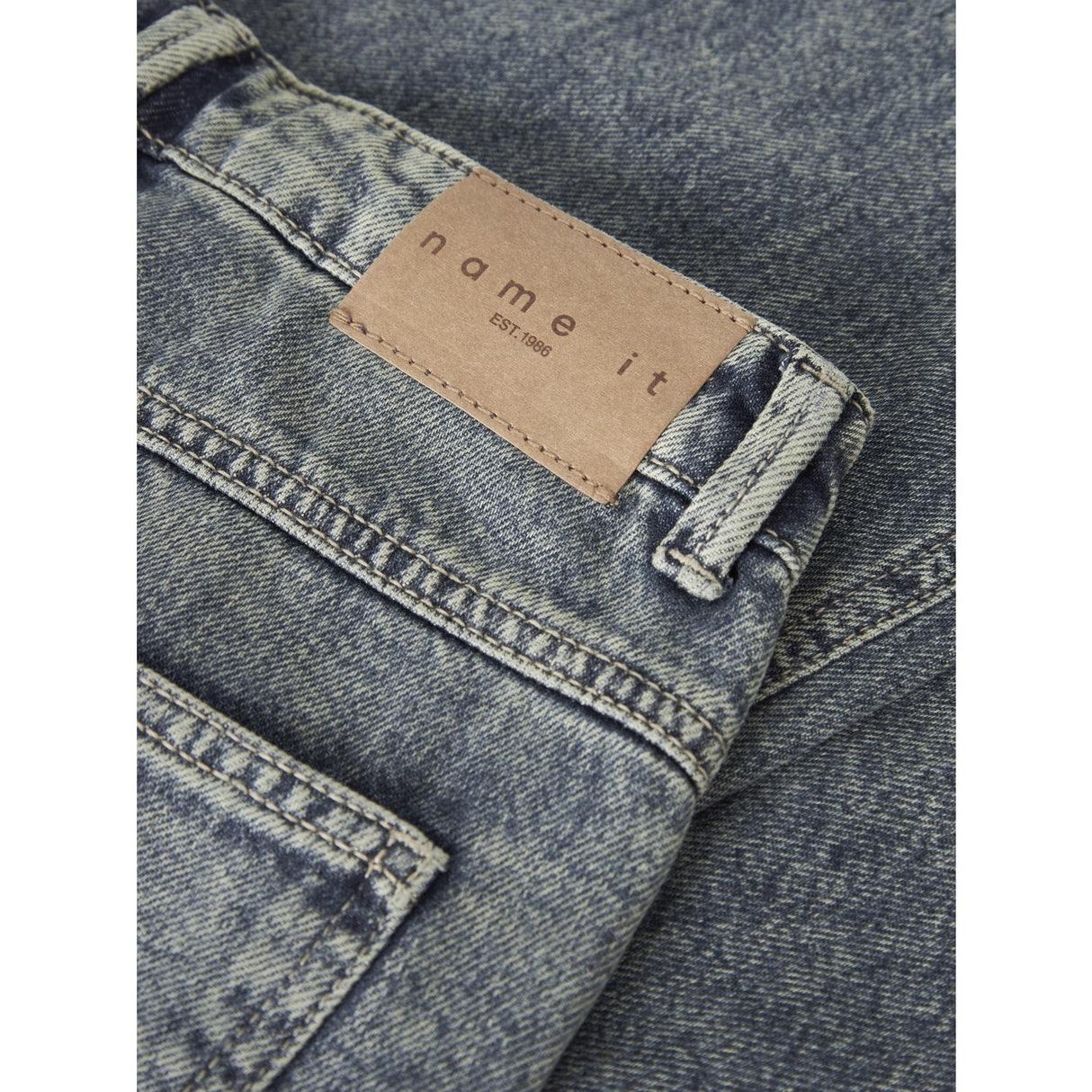 Name It Vintage Medium Blue Denim Nkfrose Wide Hw Jeans Destr 1411-Be Noos