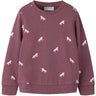 Name It Wild Ginger W. Parfait Pink Unicorns Nmfvalba Ls Sweat Unb Noos