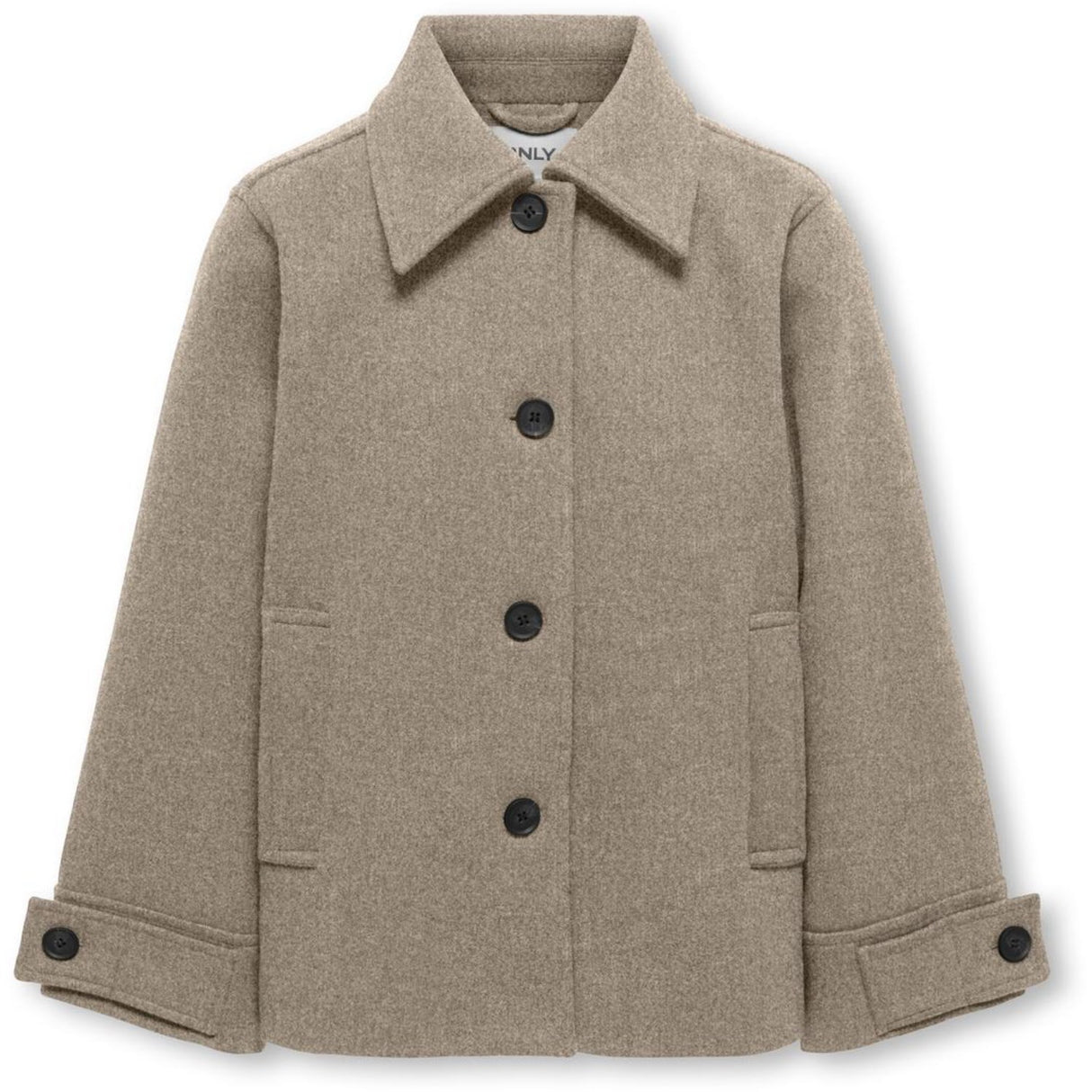 kids ONLY Taupe Gray Melange Kogadina Life Kort Jacka Vd Otw