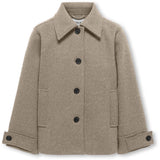 kids ONLY Taupe Gray Melange Kogadina Life Kort Jacka Vd Otw