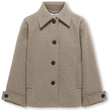 kids ONLY Taupe Gray Melange Kogadina Life Kort Jacka Vd Otw